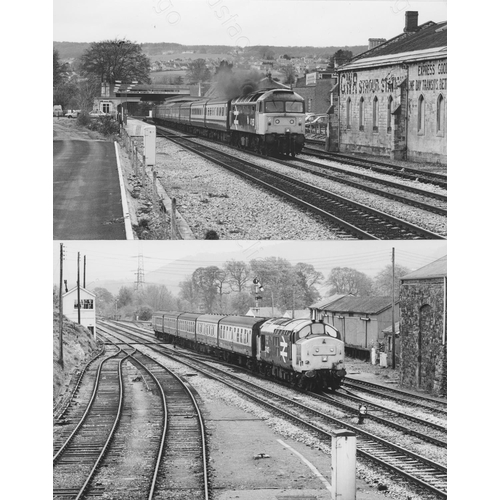 51 - Railway. Modern Traction. A fine collection of approx. 90 original black & white, prints by John Vau...
