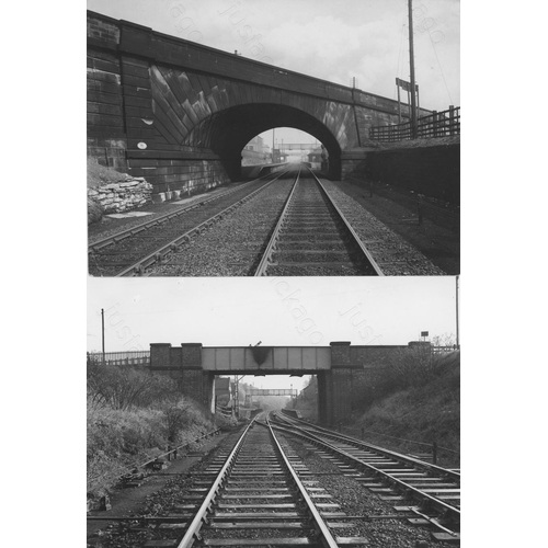 59 - Railway. Infrastructure. A fine collection of approx. 95, black and white prints, in various sizes, ...