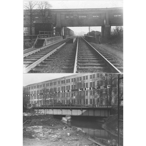 59 - Railway. Infrastructure. A fine collection of approx. 95, black and white prints, in various sizes, ...