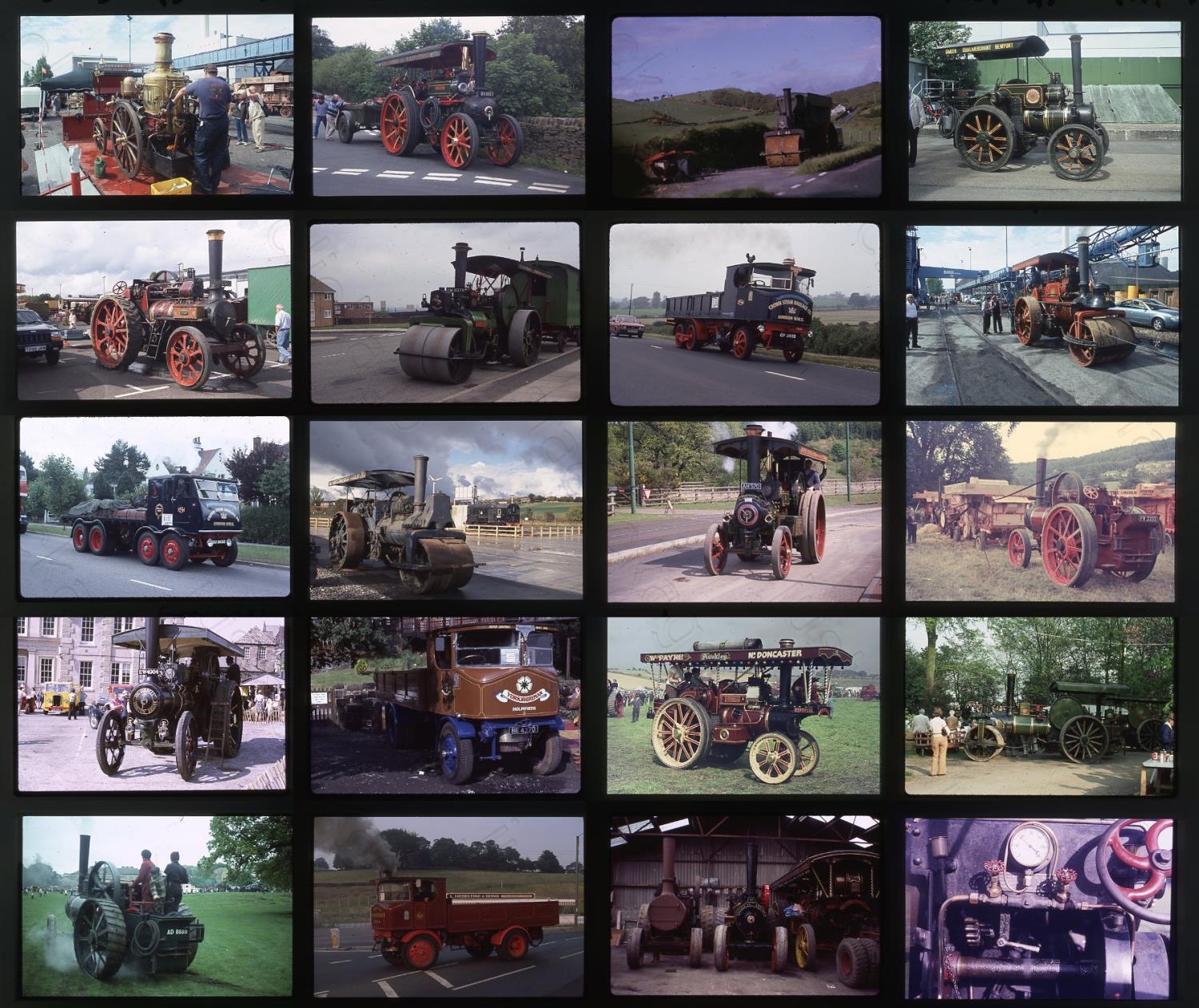 Traction Engines. A small collection of approx. 83 x 35mm colour slides ...