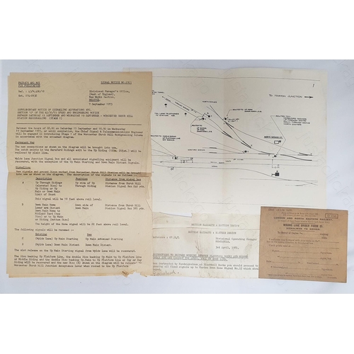 158 - Railway. A B.R. signalling notice. No 2703, signalling alterations around Worcester Shrub Hill and S... 
