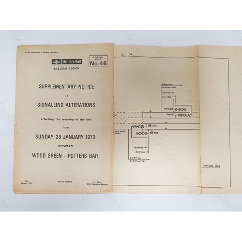 167 - Railway. A B.R. Eastern Region Supplementary Notice of Signalling and Permanent Way Alterations. Woo... 
