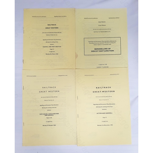 171 - Railway. Four Railtrack Great Western signalling notices.
1. Hanwell and West Drayton. March 1995. W... 
