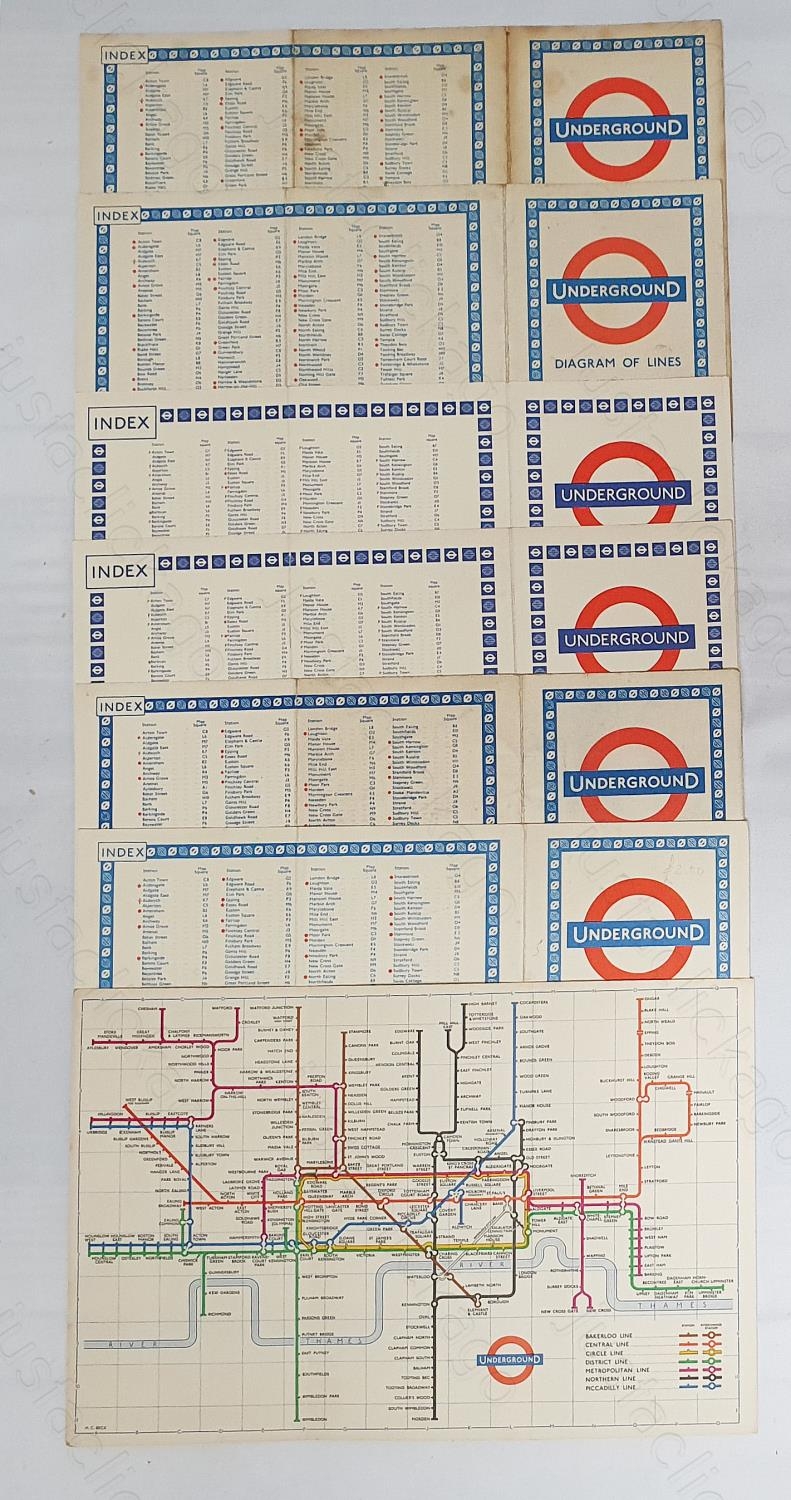 Nineteen London Transport Underground Tube , card pocket maps. All 1970 ...