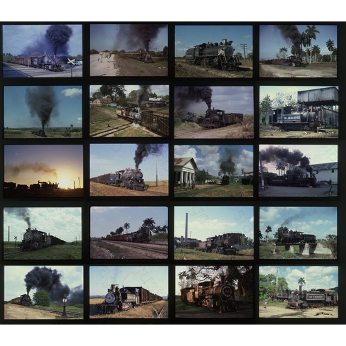 283 - Railway. Overseas Traction - Cuba. A good quality selection of approx. 109 x 35mm, colour slides, on... 
