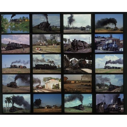 284 - Railway. Overseas Traction - Cuba. A good quality selection of approx. 109 x 35mm, colour slides, on... 