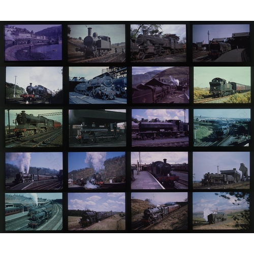 286 - Railway. B.R. Steam. A slide box with a selection of approx. 200 x 35mm, DUPLICATE, colour slides, f... 