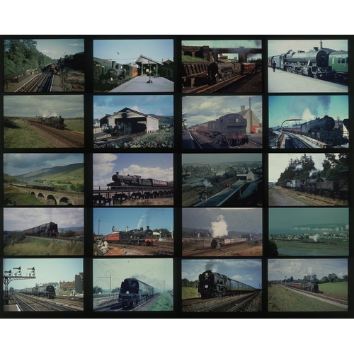 288 - Railway. B.R. Steam. A slide box with a selection of approx. 210 x 35mm, DUPLICATE, colour slides. T... 
