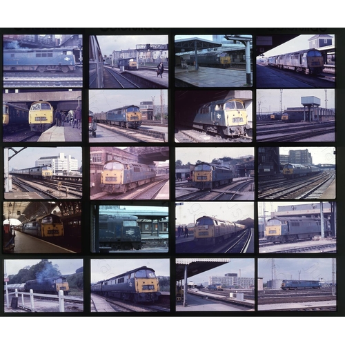295 - Railway. Modern traction. A wooden slide box with approx. 120 x 35mm, colour slides, mostly on Dixon... 