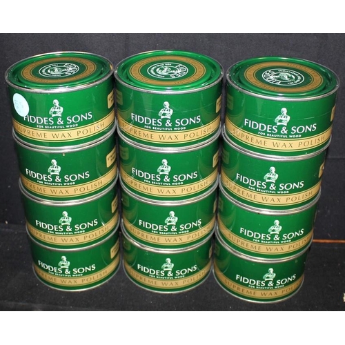 122 - 12 x 400ml FIDDES & SONS SUPREME WAX POLISH (STRIPPED PINE)