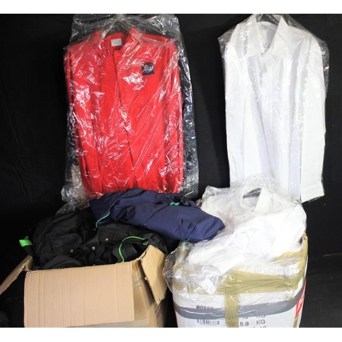 147 - 2 BOXES OF NEW CLOTHES - SHIRTS & JACKETS