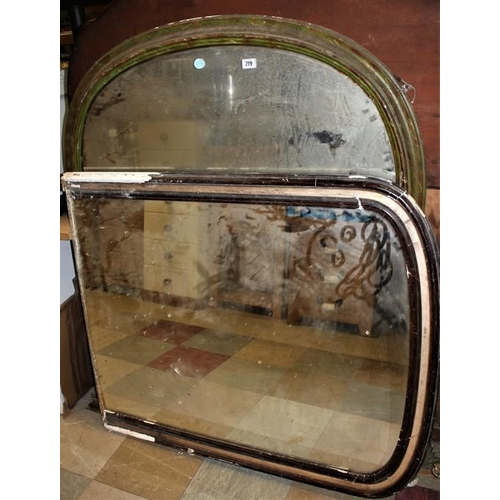 219 - 2 LARGE FRAMED MIRRORS - DAMAGED FRAMES