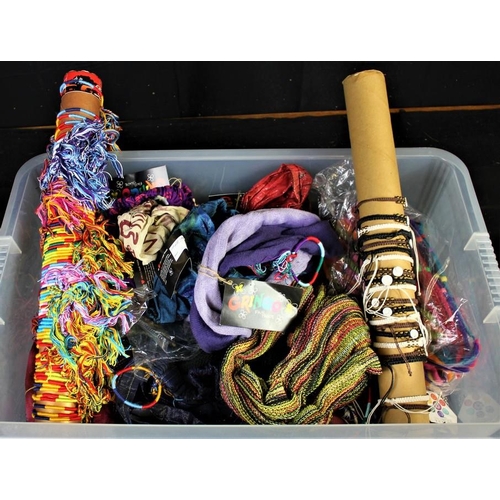 290 - TRAY OF MISC - BRACELETS, SCARVES ETC