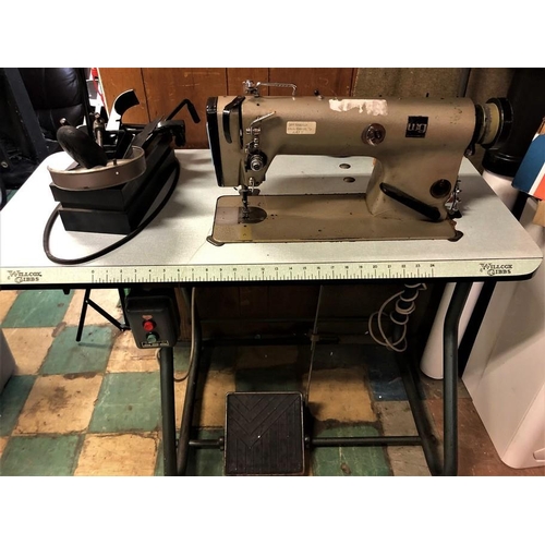 80 - WILLCOX & GIBBS INDUSTRIAL SEWING MACHINE IN TABLE