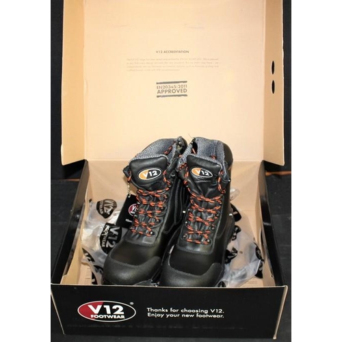 89 - PAIR V12 SAFETY BOOTS - SIZE 4