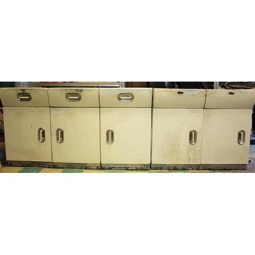 96 - ENGLISH ROSE DOUBLE DOOR SINK BASE UNIT & MATCHING 3 SECTION BASE UNIT - 1 FITTED WITH 3 DRAWERS