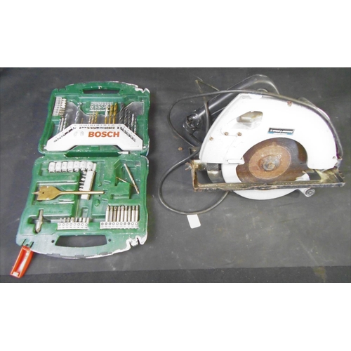 146 - @SPEAR & JACKSON SJ-CS185UK CIRCULAR SAW (FOR PARTS/SPARES - DAMAGE TO WIRE, AU PLUG)  & BOSCH 70 PI... 