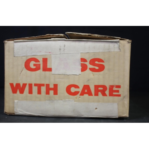 29 - BOXED ORIGINAL PARTY PACK OF 6 BABYCHAM GLASSES INCLUDING THE SEALED PACK OF BAYCHAM SERVIETTES