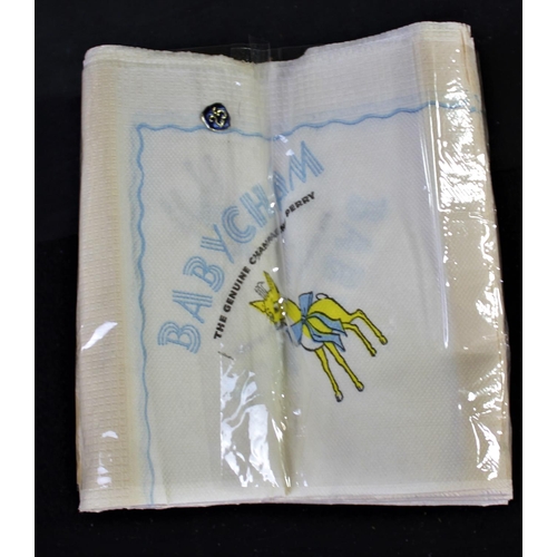 29 - BOXED ORIGINAL PARTY PACK OF 6 BABYCHAM GLASSES INCLUDING THE SEALED PACK OF BAYCHAM SERVIETTES