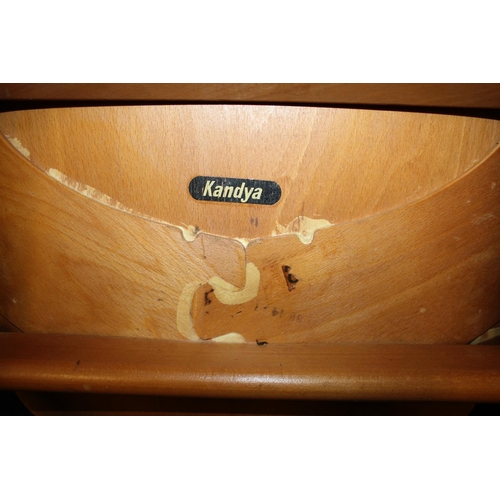 95 - SET OF 4 DANISH DESIGNED  KANDYA JASON PLYWOOD STACKABLE CHAIRS ON GENTLY TAPERING SPRAYED LEGS.  DE... 