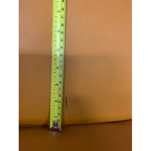 94 - PAIR MID CENTURY ORANGE VINYL LOUNGE CHAIRS