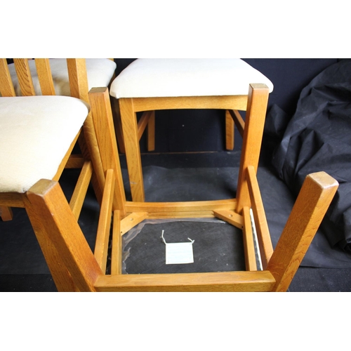 104 - SET 4 SLAT BACK DINING CHAIRS