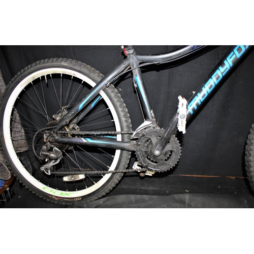 119 - MUDDY FOX DIVINE 300 21 SPEED FRONT SUSPENSION MOUNTAIN BIKE - FRONT WHEEL DOES NOT TURN, WRONG SIZE... 