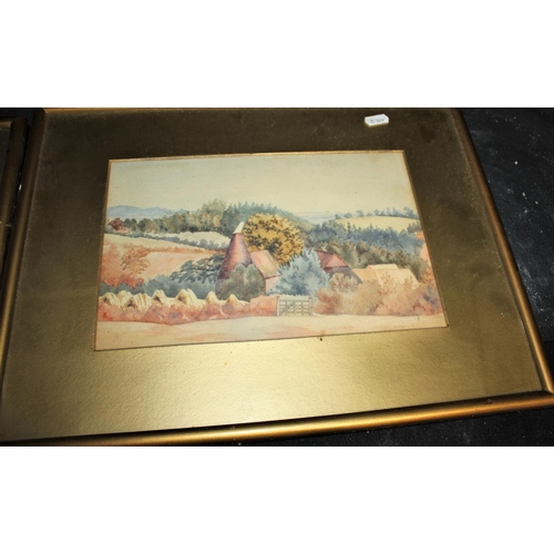 128 - 2 FRAMED WATERCOLOURS (FRAME SIZE 16