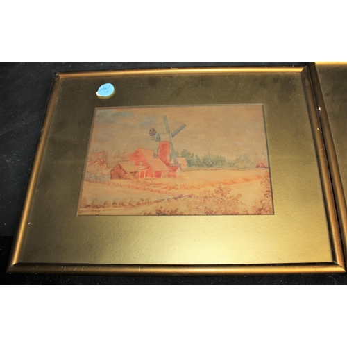 128 - 2 FRAMED WATERCOLOURS (FRAME SIZE 16