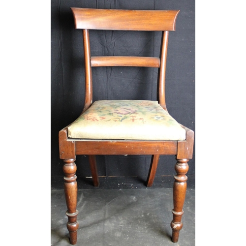 142 - 7 MAHOGANY DINING CHAIRS