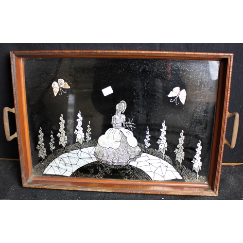 161 - TEA TRAY, TEA BOX, MONEY BOX, 2 DECORATIVE BOXES