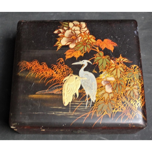 161 - TEA TRAY, TEA BOX, MONEY BOX, 2 DECORATIVE BOXES