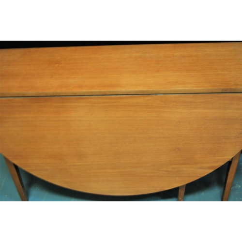 163 - TEAK DROP LEAF DINING TABLE (CLOSED 13