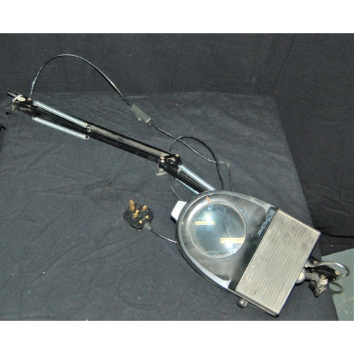 204 - 2 ADJUSTABLE LAMPS & MAGNIFIER LAMP