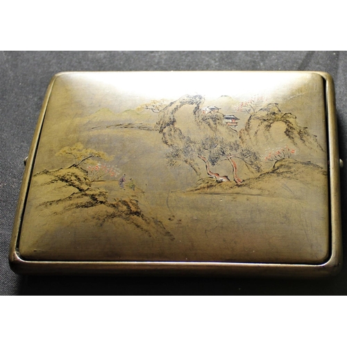 208 - ORIENTAL BAKELITE CIGARETTE CASE  - SIGNED ON INSIDE