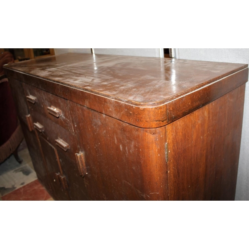 226 - OAK SIDEBOARD WITH CUPBOARDS EITHER SIDE & 2 DRAWER & CUPBOARD CENTRE