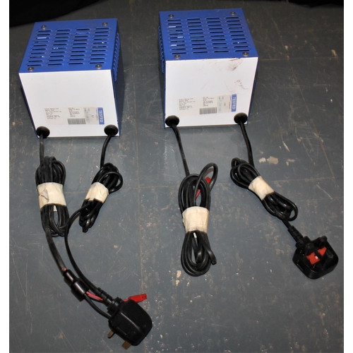 240 - 2 MICROPROCESSOR CONTROLLED CYCLIC BATTERY CHARGERS - 12v/4a/85w