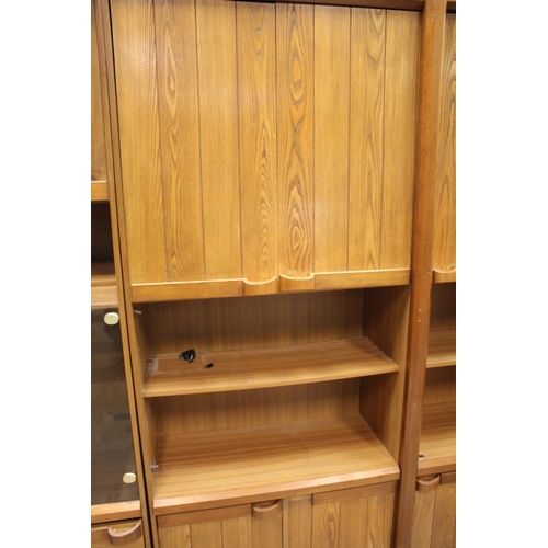 4 - VAN PELT 3 SECTION WALL UNIT (MISSING GLASS DOORS)