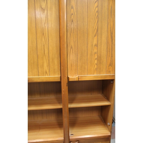 4 - VAN PELT 3 SECTION WALL UNIT (MISSING GLASS DOORS)