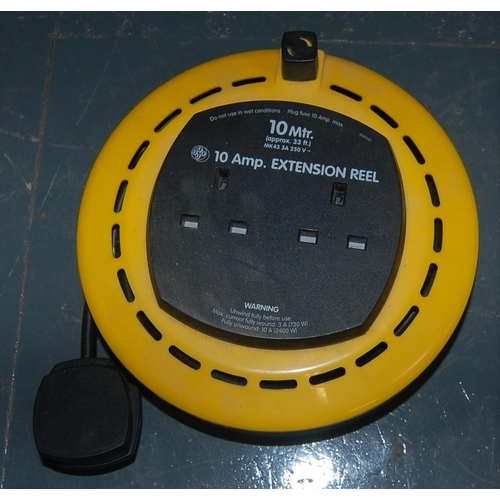 44 - 50m ELECTRIC EXTENSION REEL, 10 METRE 10 AMP EXTENSION REEL, 4 SOCKET EXTENSION LEAD AND BLACK & DEC... 