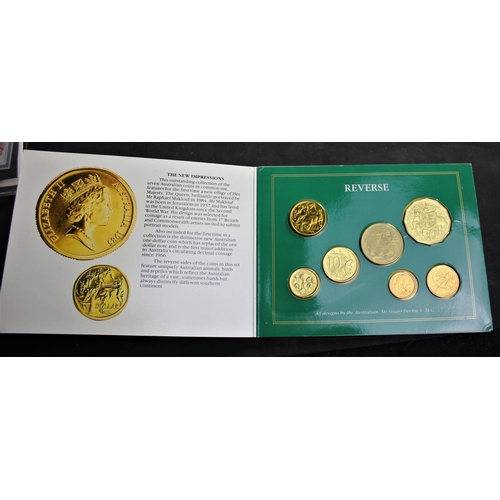 5 - 2 MONEY TINS, ROYAL AUSTRALIAN MINT 1985 UNCIRCULATED COLLECTION, 1967 COINAGE OF GREAT BRITAIN & SE... 