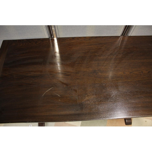 54 - OAK REFECTORY STYLE TABLE WITH BULBOUS LEGS (H30