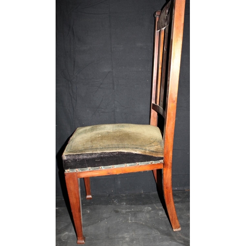 56 - SET 4 DINING CHAIRS WITH PAD FEET