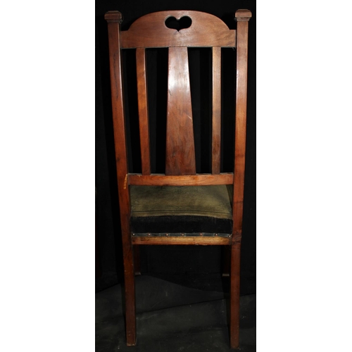 56 - SET 4 DINING CHAIRS WITH PAD FEET