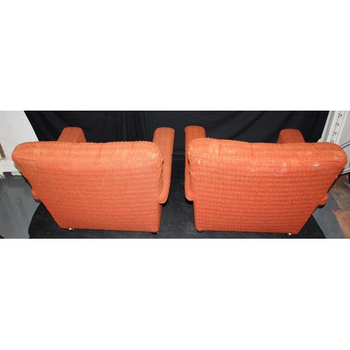 59 - 2 G PLAN ORANGE UPHOLSTERED CHAIRS