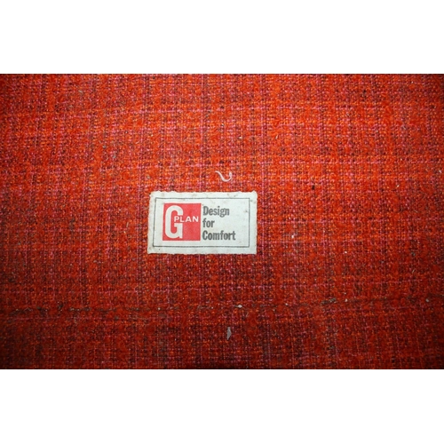 59 - 2 G PLAN ORANGE UPHOLSTERED CHAIRS