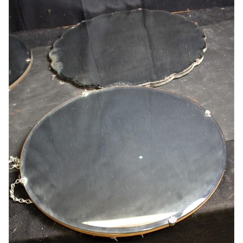 67 - 4 CIRCULAR BEVEL EDGE MIRRORS