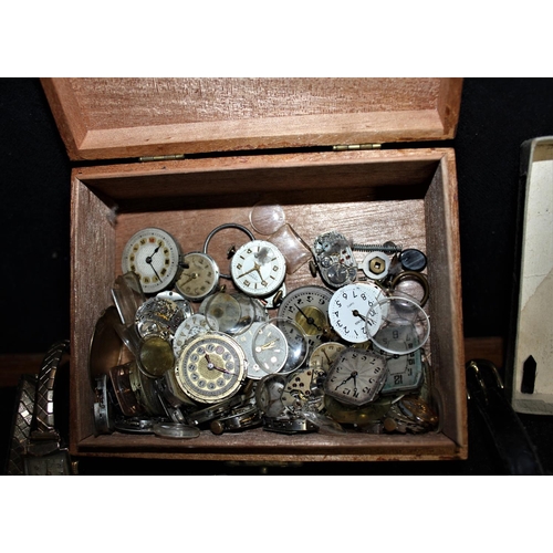 250A - VARIOUS WATCHES & WATCH PARTS - SOLD FOR SPARES