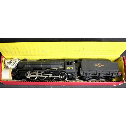 120 - HORNBY DUBLO NO2224 2 RAIL 2-8-0 48073 LMR LOCO & TENDER - BOXED (TESTED)