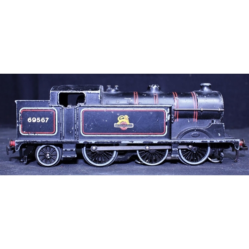 180 - 3 HORNBY DUBLO 3 RAILS TEAM LOCOS: B46232, 80054, 60567 & 1 WAGON - UNBOXED (UNTESTED)